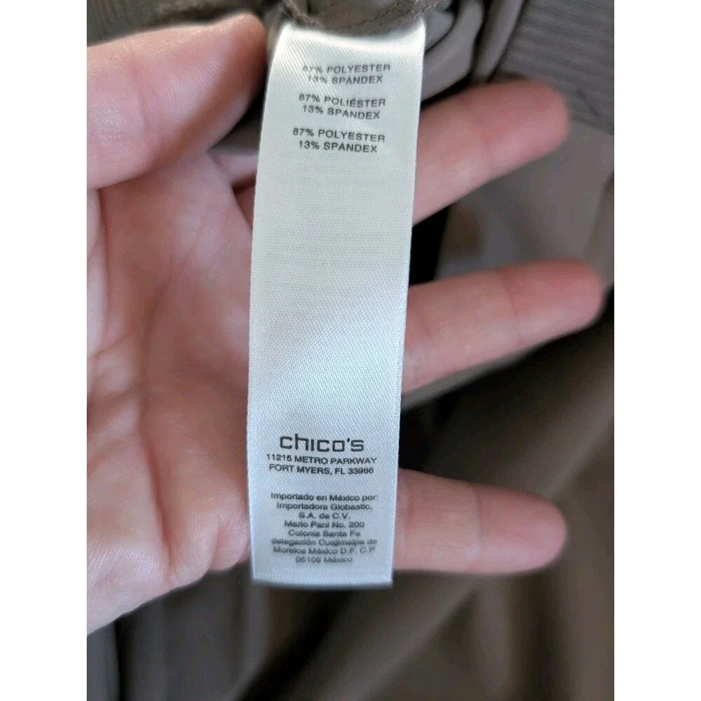 NWOT Chico's Zenergy Womens Bermuda Shorts Size 2 US 12 TAN Beach Stretch Casual - Picture 4 of 7